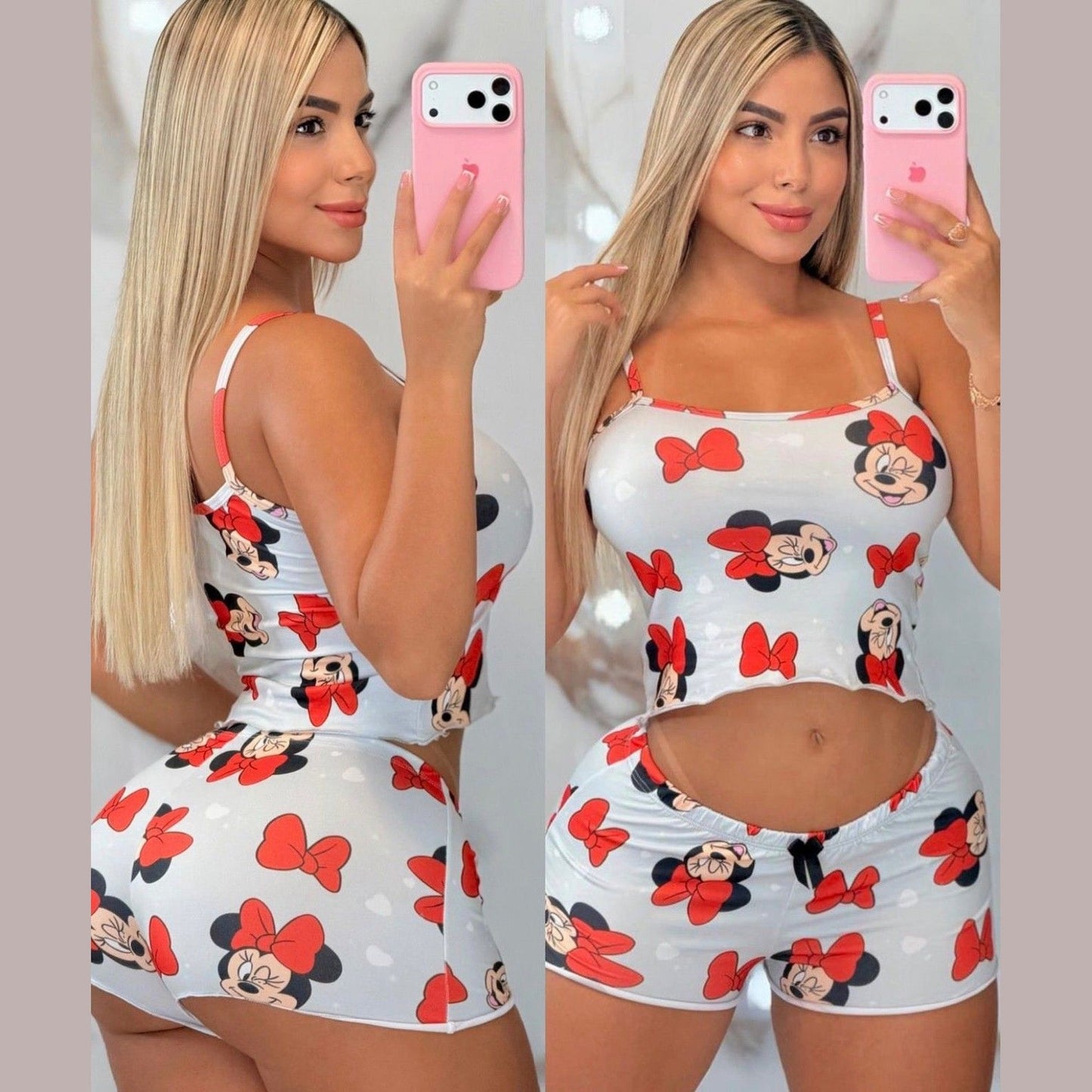 Pijama Short con Tiritas Minnie