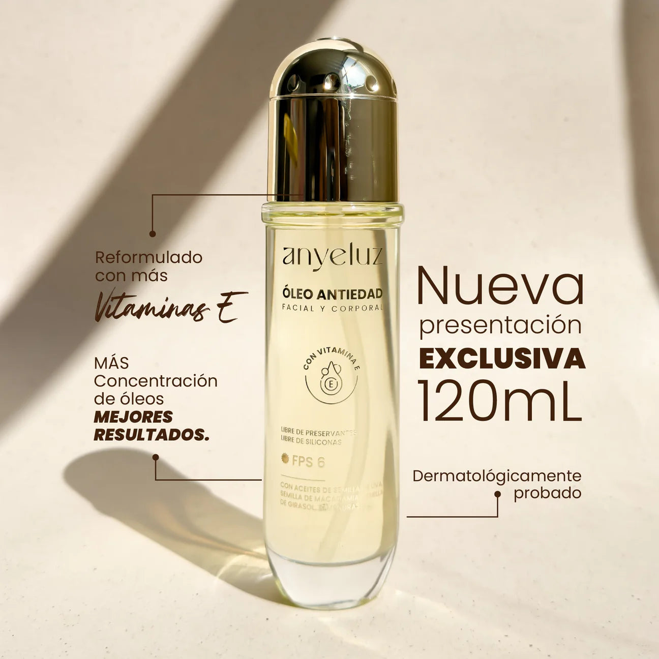 Oleo Antiedad Facial y Corporal Anyeluz