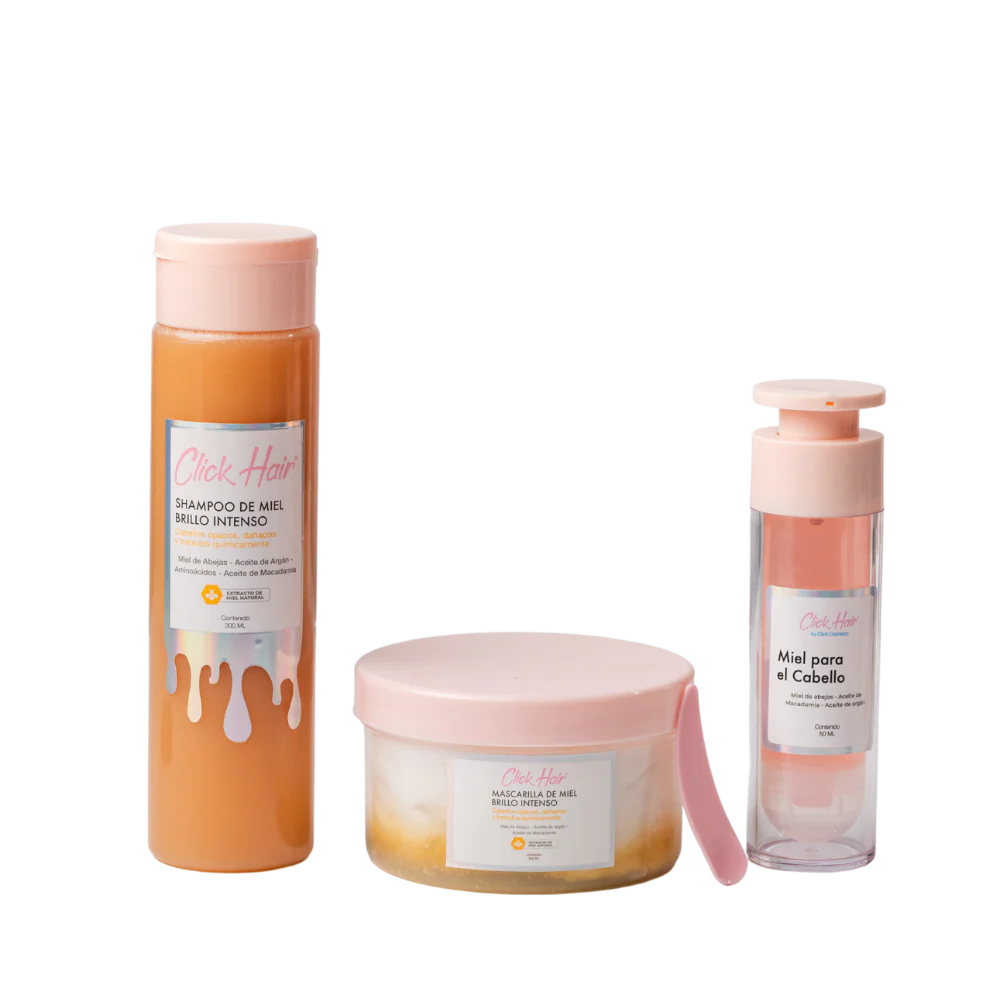Combo Miel Click Hair - Ritual Capilar de Oro